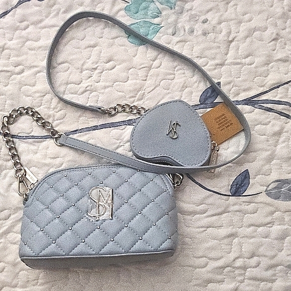 Steve Madden Vegan Leather Vegan Quilted Crossbody Bag with A mini coin … Bundle - Picture 3 of 4